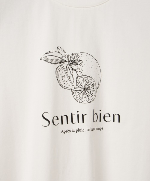 Honeys（ハニーズ）の「【ハニさら・接触冷感・ＵＶカット】フルーツ柄プリントＴ（Tシャツ/カットソー・レディース・ホワイト系その他/ピンク/スミクロ/ネイビー/ホワイト×レッド・L/LL/M/S）」の19枚目の写真