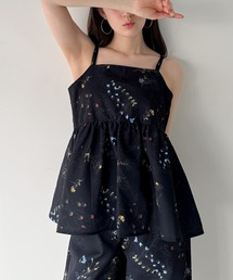 JUNOAH（ジュノア）の「花柄キャミソール+ワイドパンツset（セットアップ）」