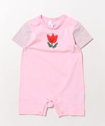 HAKKA BABY | [ベビー]編みモチーフ半袖カバーオール(ロンパース)