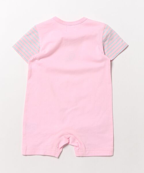 HAKKA BABY（ハッカベビー）の「[ベビー]編みモチーフ半袖カバーオール（ロンパース・キッズ・ピンク/ブルー・FREE）」の3枚目の写真
