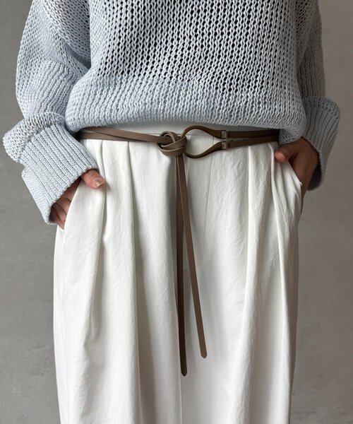 DouDou（ドゥドゥ）の「Uバックルコードベルト（ベルト・レディース・ブラック/キャメル/ベージュ・FREE）」の15枚目の写真