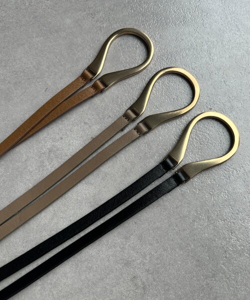 DouDou（ドゥドゥ）の「Uバックルコードベルト（ベルト・レディース・ブラック/キャメル/ベージュ・FREE）」の11枚目の写真