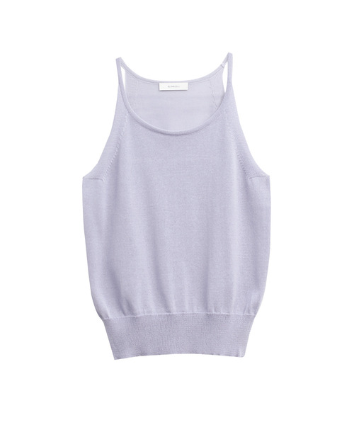 SLOWLOLLI（スローローリ）の「Boat-neck knit sleeveles_5 Colors（ニット/セーター・レディース・ブラック/パープル/ブルー/グリーン・FREE）」の4枚目の写真
