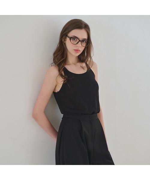 SLOWLOLLI（スローローリ）の「Boat-neck knit sleeveles_5 Colors（ニット/セーター・レディース・ブラック/パープル/ブルー/グリーン・FREE）」の2枚目の写真