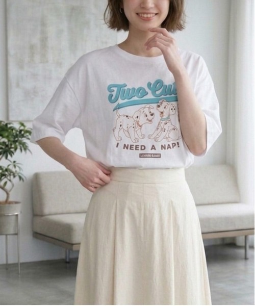 Disney(ディズニー)の「【DISNEY/ディズニー】キャラクター プリント半袖Tシャツ(WIDEシルエット)(Tシャツ/カットソー・レディース・スミクロ/オフホワイト/ミント/ラベンダー・LARGE/MEDIUM)」の3枚目の写真