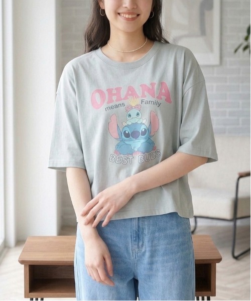 Disney(ディズニー)の「【DISNEY/ディズニー】キャラクター プリント半袖Tシャツ(WIDEシルエット)(Tシャツ/カットソー・レディース・スミクロ/オフホワイト/ミント/ラベンダー・LARGE/MEDIUM)」の4枚目の写真