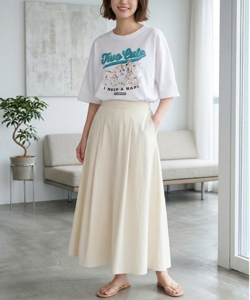 Disney(ディズニー)の「【DISNEY/ディズニー】キャラクター プリント半袖Tシャツ(WIDEシルエット)(Tシャツ/カットソー・レディース・スミクロ/オフホワイト/ミント/ラベンダー・LARGE/MEDIUM)」の16枚目の写真