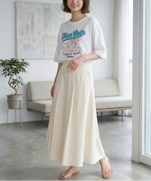 Disney(ディズニー)の「【DISNEY/ディズニー】キャラクター プリント半袖Tシャツ(WIDEシルエット)(Tシャツ/カットソー・レディース・スミクロ/オフホワイト/ミント/ラベンダー・LARGE/MEDIUM)」の15枚目の写真