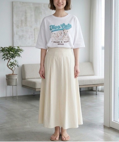 Disney(ディズニー)の「【DISNEY/ディズニー】キャラクター プリント半袖Tシャツ(WIDEシルエット)(Tシャツ/カットソー・レディース・スミクロ/オフホワイト/ミント/ラベンダー・LARGE/MEDIUM)」の14枚目の写真