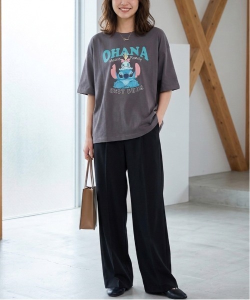 Disney(ディズニー)の「【DISNEY/ディズニー】キャラクター プリント半袖Tシャツ(WIDEシルエット)(Tシャツ/カットソー・レディース・スミクロ/オフホワイト/ミント/ラベンダー・LARGE/MEDIUM)」の19枚目の写真