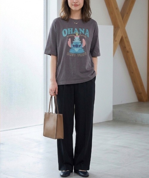 Disney(ディズニー)の「【DISNEY/ディズニー】キャラクター プリント半袖Tシャツ(WIDEシルエット)(Tシャツ/カットソー・レディース・スミクロ/オフホワイト/ミント/ラベンダー・LARGE/MEDIUM)」の17枚目の写真