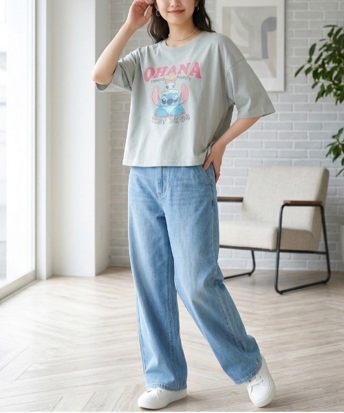 Disney(ディズニー)の「【DISNEY/ディズニー】キャラクター プリント半袖Tシャツ(WIDEシルエット)(Tシャツ/カットソー・レディース・スミクロ/オフホワイト/ミント/ラベンダー・LARGE/MEDIUM)」の21枚目の写真