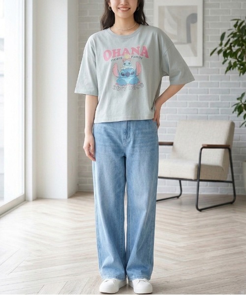 Disney(ディズニー)の「【DISNEY/ディズニー】キャラクター プリント半袖Tシャツ(WIDEシルエット)(Tシャツ/カットソー・レディース・スミクロ/オフホワイト/ミント/ラベンダー・LARGE/MEDIUM)」の20枚目の写真