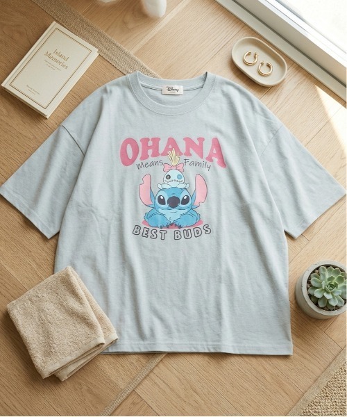Disney(ディズニー)の「【DISNEY/ディズニー】キャラクター プリント半袖Tシャツ(WIDEシルエット)(Tシャツ/カットソー・レディース・スミクロ/オフホワイト/ミント/ラベンダー・LARGE/MEDIUM)」の12枚目の写真