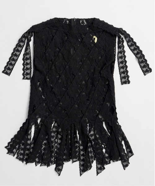PRANK PROJECT(プランクプロジェクト)の「【2026Summer Pre-Order】レーステープトップ / Lace Tape Cross Top(Tシャツ/カットソー・レディース・ホワイト/ブラック・FREE)」の7枚目の写真