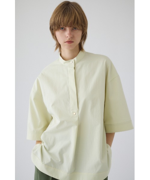 RIM.ARK(リムアーク)の「Band collar detail tops バンドカラーディテールトップス(シャツ/ブラウス・レディース・ブラック/ダークブルー/ライトイエロー・FREE)」の5枚目の写真
