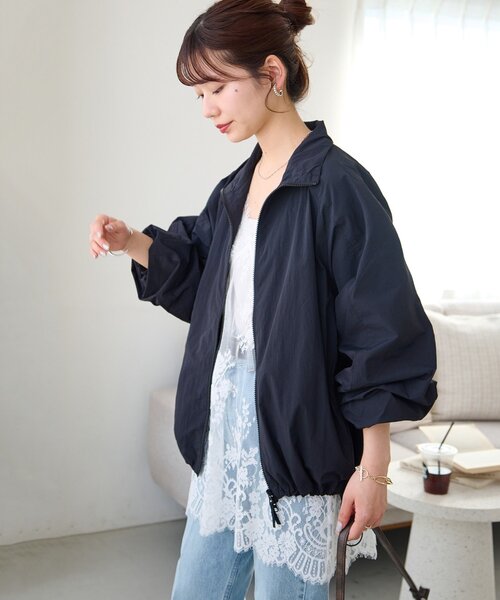 DISCOAT(ディスコート)の「【UPF50】UVカットスタンドシャツブルゾン(シャツ/ブラウス・レディース・アイボリー/ブルー系その他/ブラック/ブラウン・FREE)」の14枚目の写真