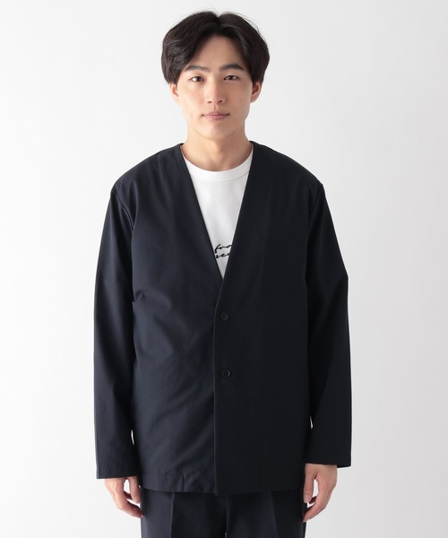 GLOBAL WORK(グローバルワーク)の「クリーンサッカーシャツカーデ長袖/638153(シャツ/ブラウス・メンズ・ネイビー/ブラック・MEDIUM/LARGE/X-LARGE/SMALL)」の12枚目の写真