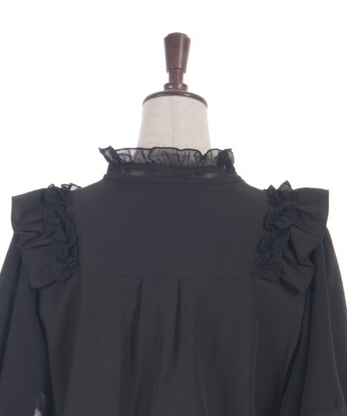 axes femme(アクシーズファム)の「レース切替フリルスタンドブラウス(シャツ/ブラウス・レディース・ホワイト/イエロー/ブラック・FREE)」の7枚目の写真