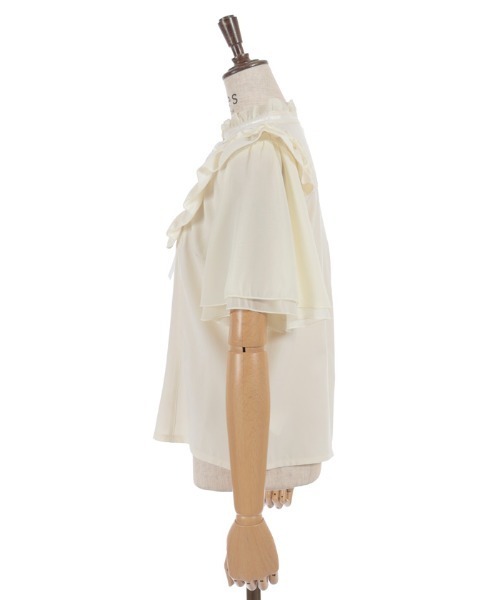 axes femme(アクシーズファム)の「レース切替フリルスタンドブラウス(シャツ/ブラウス・レディース・ホワイト/イエロー/ブラック・FREE)」の10枚目の写真