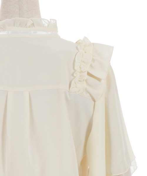 axes femme(アクシーズファム)の「レース切替フリルスタンドブラウス(シャツ/ブラウス・レディース・ホワイト/イエロー/ブラック・FREE)」の15枚目の写真