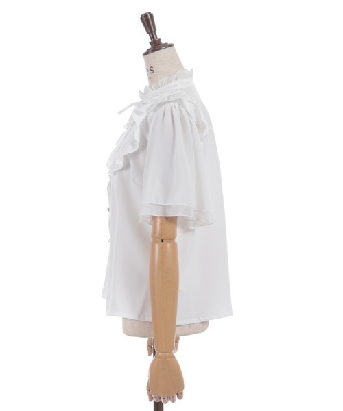 axes femme(アクシーズファム)の「レース切替フリルスタンドブラウス(シャツ/ブラウス・レディース・ホワイト/イエロー/ブラック・FREE)」の18枚目の写真