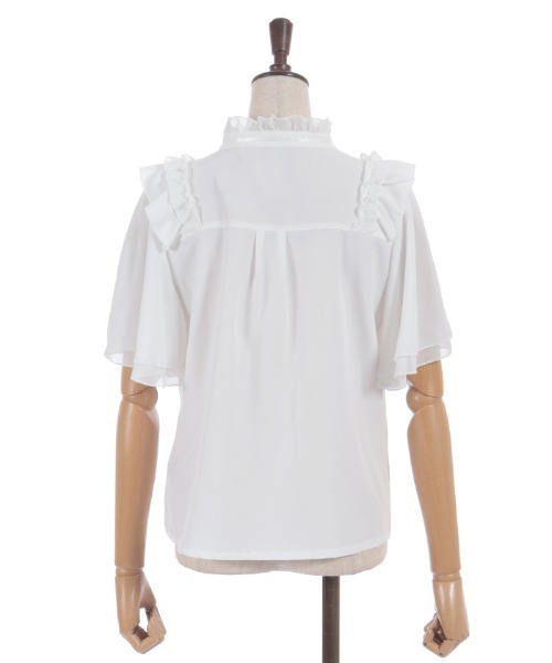 axes femme(アクシーズファム)の「レース切替フリルスタンドブラウス(シャツ/ブラウス・レディース・ホワイト/イエロー/ブラック・FREE)」の19枚目の写真