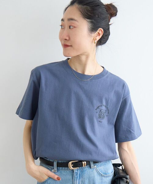 le.coeur blanc(ルクールブラン)の「Regency Works CAT Tシャツ(Tシャツ/カットソー・レディース・ブラック/ネイビー/ホワイト・38)」の6枚目の写真