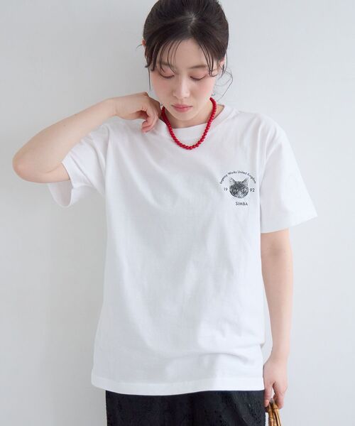 le.coeur blanc(ルクールブラン)の「Regency Works CAT Tシャツ(Tシャツ/カットソー・レディース・ブラック/ネイビー/ホワイト・38)」の19枚目の写真