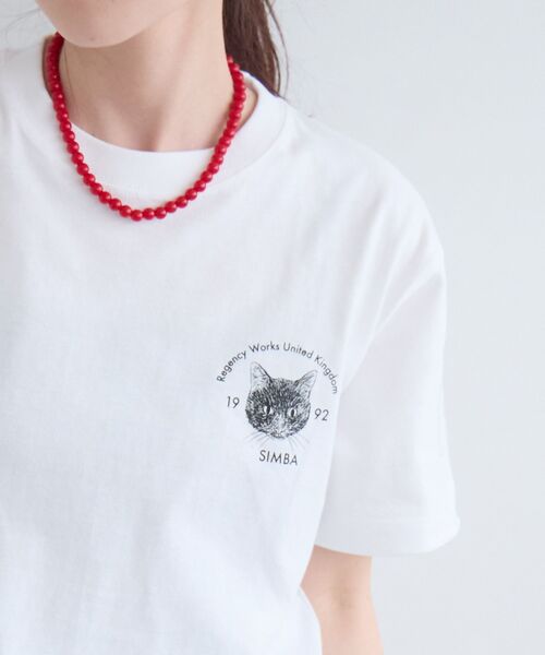 le.coeur blanc(ルクールブラン)の「Regency Works CAT Tシャツ(Tシャツ/カットソー・レディース・ブラック/ネイビー/ホワイト・38)」の20枚目の写真