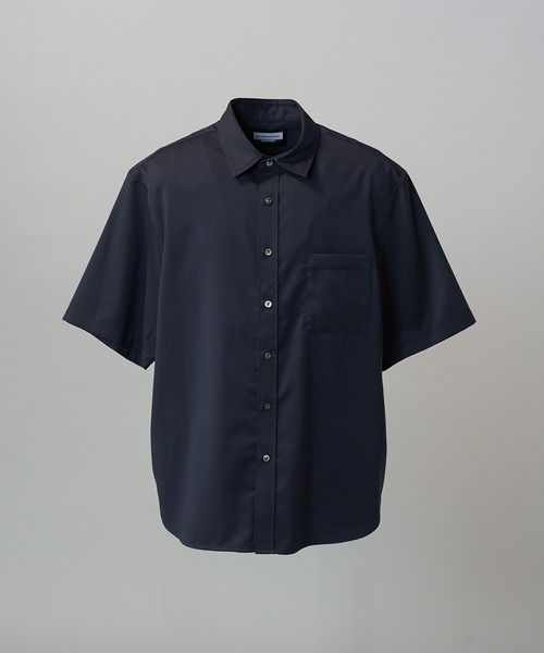UNISEX NISHIKAWA KEORI Wool Mix Prime-Over Short Sleeve Shirt / NISHIKAWA KEORI шерстяная смесь короткий рукав MAISON SPECIAL