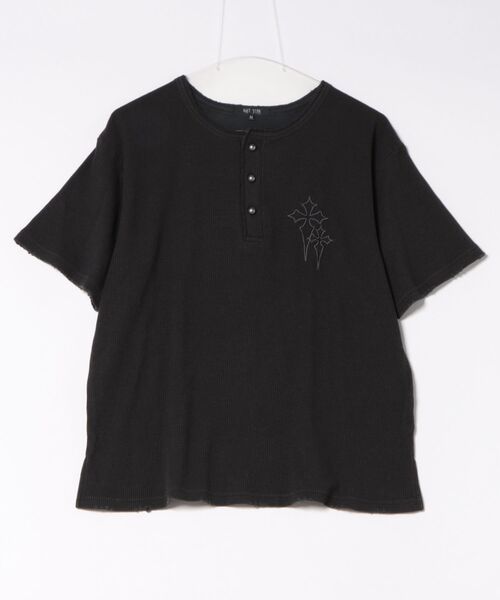 セール】ピグメント加工クロスヘンリーネックT（Tシャツ/カットソー