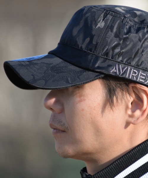 AVIREX(アヴィレックス)の「【別注】【限定】AVIREX シャドーカモフラージュ ワークキャップ(キャップ・メンズ・ブラック系その他・MEDIUM/X-LARGE)」の2枚目の写真