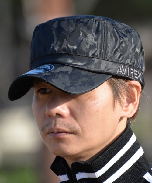 AVIREX(アヴィレックス)の「【別注】【限定】AVIREX シャドーカモフラージュ ワークキャップ(キャップ・メンズ・ブラック系その他・MEDIUM/X-LARGE)」の3枚目の写真
