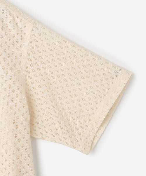 Bshop（ビショップ）の「INDIA INDUSTRY | フラワーレース 半袖シャツ WOMEN（シャツ/ブラウス・レディース・ブルー系その他/ブラック/アイボリー・1）」の21枚目の写真