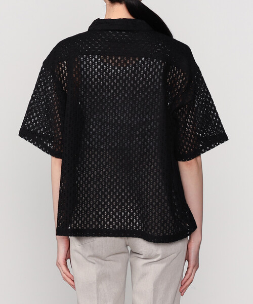 Bshop（ビショップ）の「INDIA INDUSTRY | フラワーレース 半袖シャツ WOMEN（シャツ/ブラウス・レディース・ブルー系その他/ブラック/アイボリー・1）」の17枚目の写真