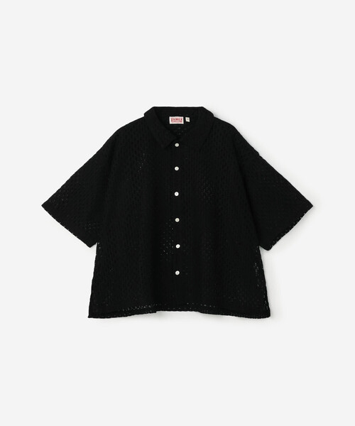 Bshop（ビショップ）の「INDIA INDUSTRY | フラワーレース 半袖シャツ WOMEN（シャツ/ブラウス・レディース・ブルー系その他/ブラック/アイボリー・1）」の5枚目の写真