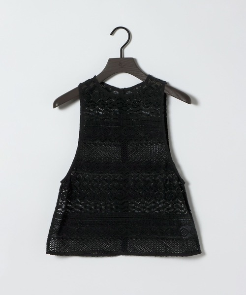 eL(エル)の「【eL】Lace American Sleeve Tank Top/643996(タンクトップ・レディース・ブラック/オフホワイト・FREE)」の16枚目の写真