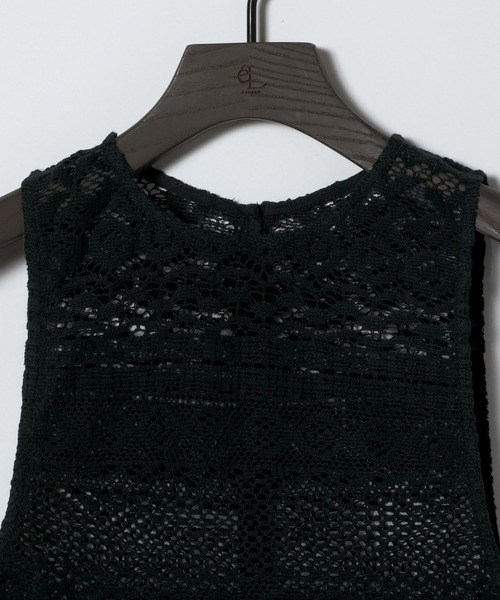 eL(エル)の「【eL】Lace American Sleeve Tank Top/643996(タンクトップ・レディース・ブラック/オフホワイト・FREE)」の17枚目の写真