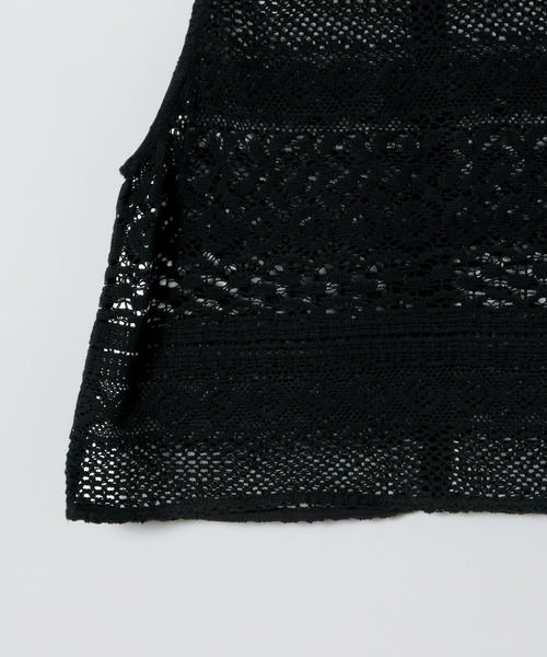 eL(エル)の「【eL】Lace American Sleeve Tank Top/643996(タンクトップ・レディース・ブラック/オフホワイト・FREE)」の19枚目の写真