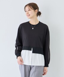 ブラウスレイヤード風プルオーバー