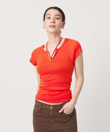 PALM（パーム）の「【別注】＜PALM＞ヘンリーネック トップス（Tシャツ/カットソー）」