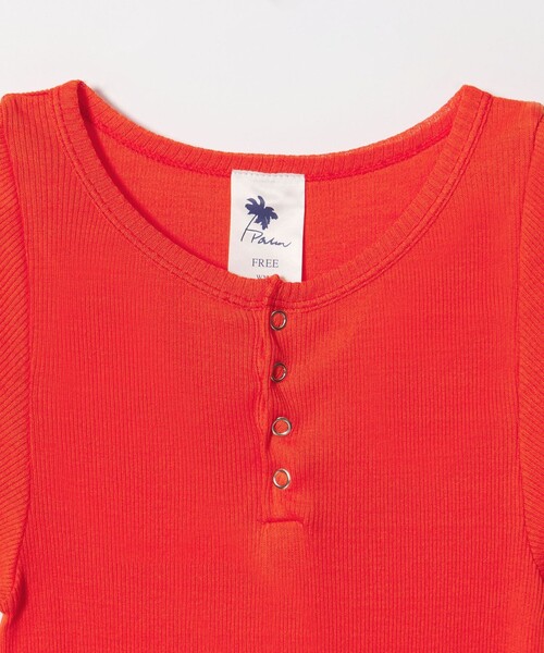 PALM(パーム)の「【別注】<PALM>ヘンリーネック トップス(Tシャツ/カットソー・レディース・ブラック/レッド・FREE)」の21枚目の写真