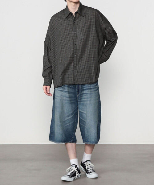 Bshop（ビショップ）の「eunoia | 長袖オーバーサイズシャツ MEN（シャツ/ブラウス・メンズ・ブラック・ONE）」の2枚目の写真