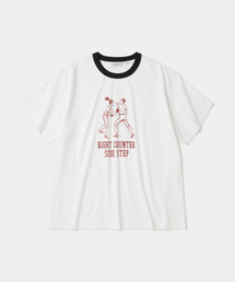 boxer ringer s/s t-shirt off white