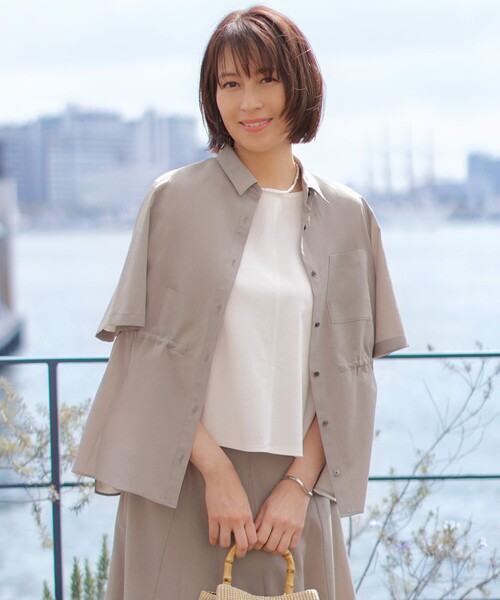 J.PRESS(ジェイプレス)の「【WEB限定】アキハ BREEZE COOL シャツ ブラウス(シャツ/ブラウス・レディース・ブラウン系/グレー系/ライトグレー系・T13/T15)」の3枚目の写真