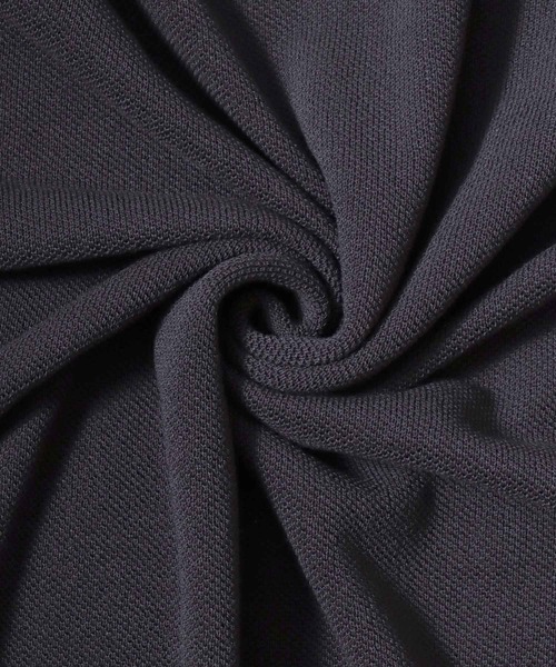 ANPAS(アンパス)の「Cooling Pique Texture Knit Polo Shirt / 14G 接触冷感 鹿の子編み ルーズシルエット サマーニットポロシャツ メンズ 半袖 ビッグシルエット オーバーサイズ 無地 シンプル(ポロシャツ・メンズ・ブラック/チャコールグレー/グレイッシュベージュ・M/L)」の18枚目の写真