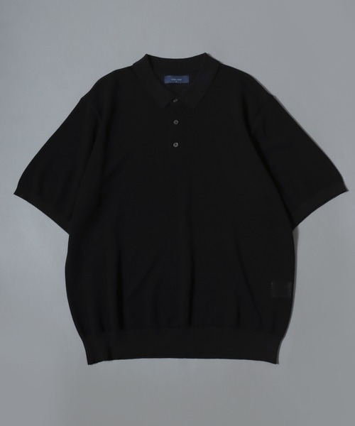 ANPAS(アンパス)の「Cooling Pique Texture Knit Polo Shirt / 14G 接触冷感 鹿の子編み ルーズシルエット サマーニットポロシャツ メンズ 半袖 ビッグシルエット オーバーサイズ 無地 シンプル(ポロシャツ・メンズ・ブラック/チャコールグレー/グレイッシュベージュ・M/L)」の7枚目の写真