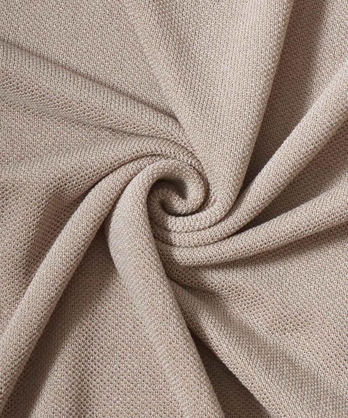 ANPAS(アンパス)の「Cooling Pique Texture Knit Polo Shirt / 14G 接触冷感 鹿の子編み ルーズシルエット サマーニットポロシャツ メンズ 半袖 ビッグシルエット オーバーサイズ 無地 シンプル(ポロシャツ・メンズ・ブラック/チャコールグレー/グレイッシュベージュ・M/L)」の13枚目の写真