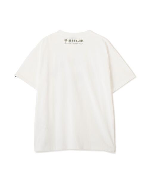 Alpha Industries(アルファインダストリーズ)の「【日本限定】Alpha Industries/アルファ インダストリーズ/SKY WARRIOR T-SHIRT/スカイウォーリアTシャツ(Tシャツ/カットソー・メンズ・ゴールド/チャコール/ホワイト系2・S/L/2XL/M/XL)」の4枚目の写真